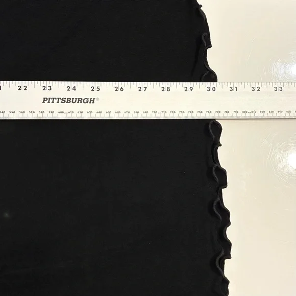 Nwot Chicos Travelers Liquid Knit Pant 1/M Wide Cropped Ruffle Hem Non Wrinkle - Picture 6 of 9